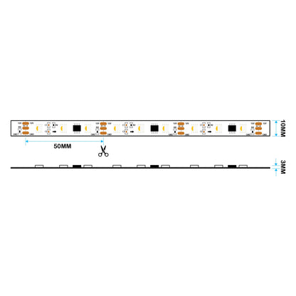  UCS2904 SPI 5050 RGBWW LED Strip Light 12V – 5M Digital Addressable, IP20