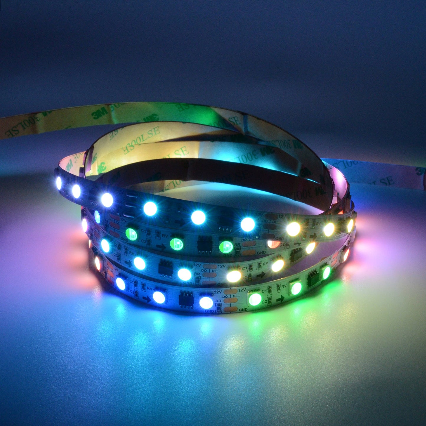  UCS2904 SPI 5050 RGBW LED Strip Light 12V – 5M Digital Addressable, IP20