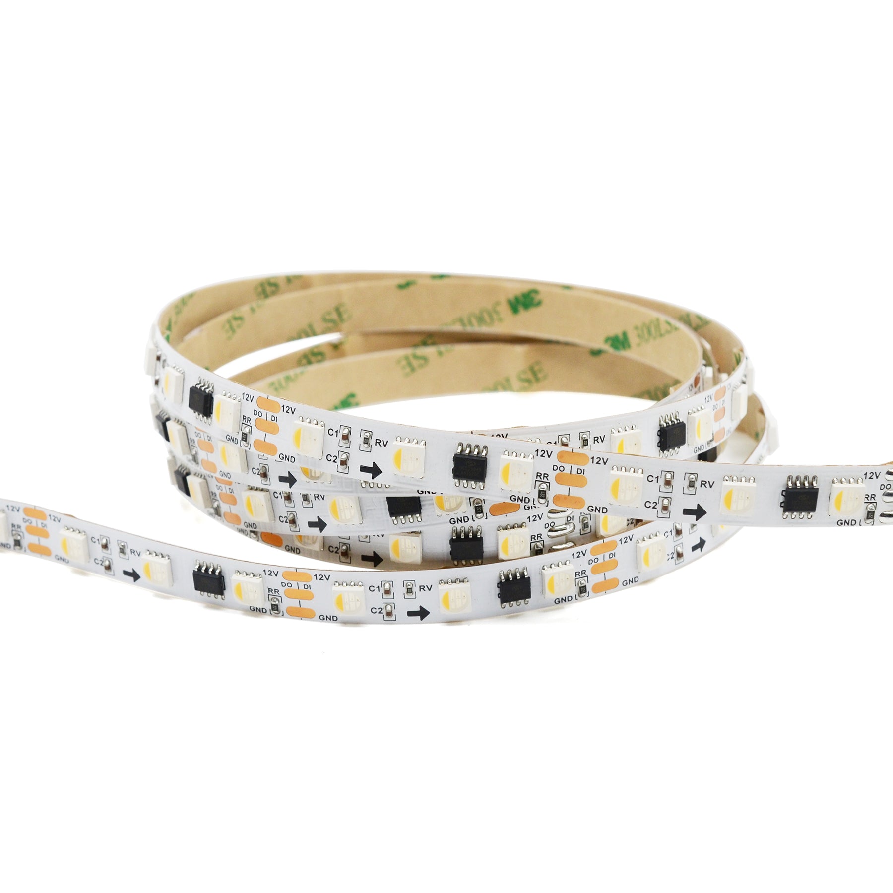  UCS2904 SPI 5050 RGBWW LED Strip Light 12V – 5M Digital Addressable, IP20