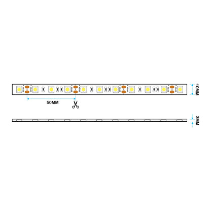  LED 5050 Strip Light, 5M Reel, IP44, 12V, 60 LEDs/M