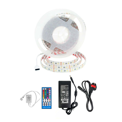  LED 5050 Strip Light, 5M Reel, IP44, 12V, 60 LEDs/M, RGB+White