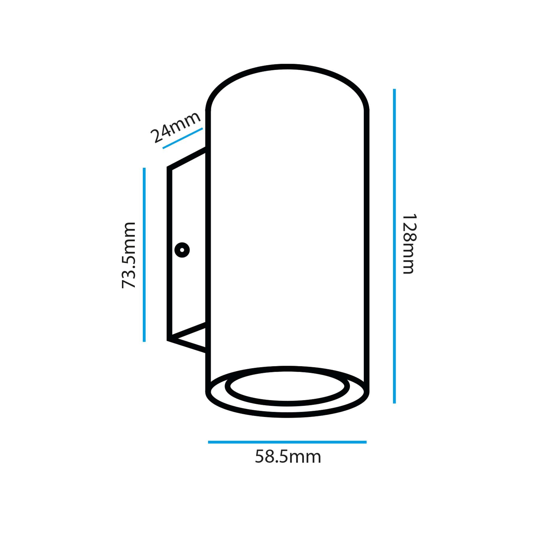  10W Black LED Up And Down Wall Light (WL-B1-UD)