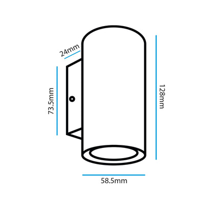  10W Black LED Up And Down Wall Light (WL-B1-UD)