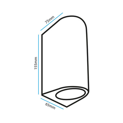  10W Black LED Up And Down Wall Light (WL-B2-UD)