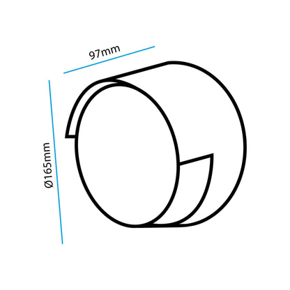  12W Black Round LED Wall Light (WL-C-RD)