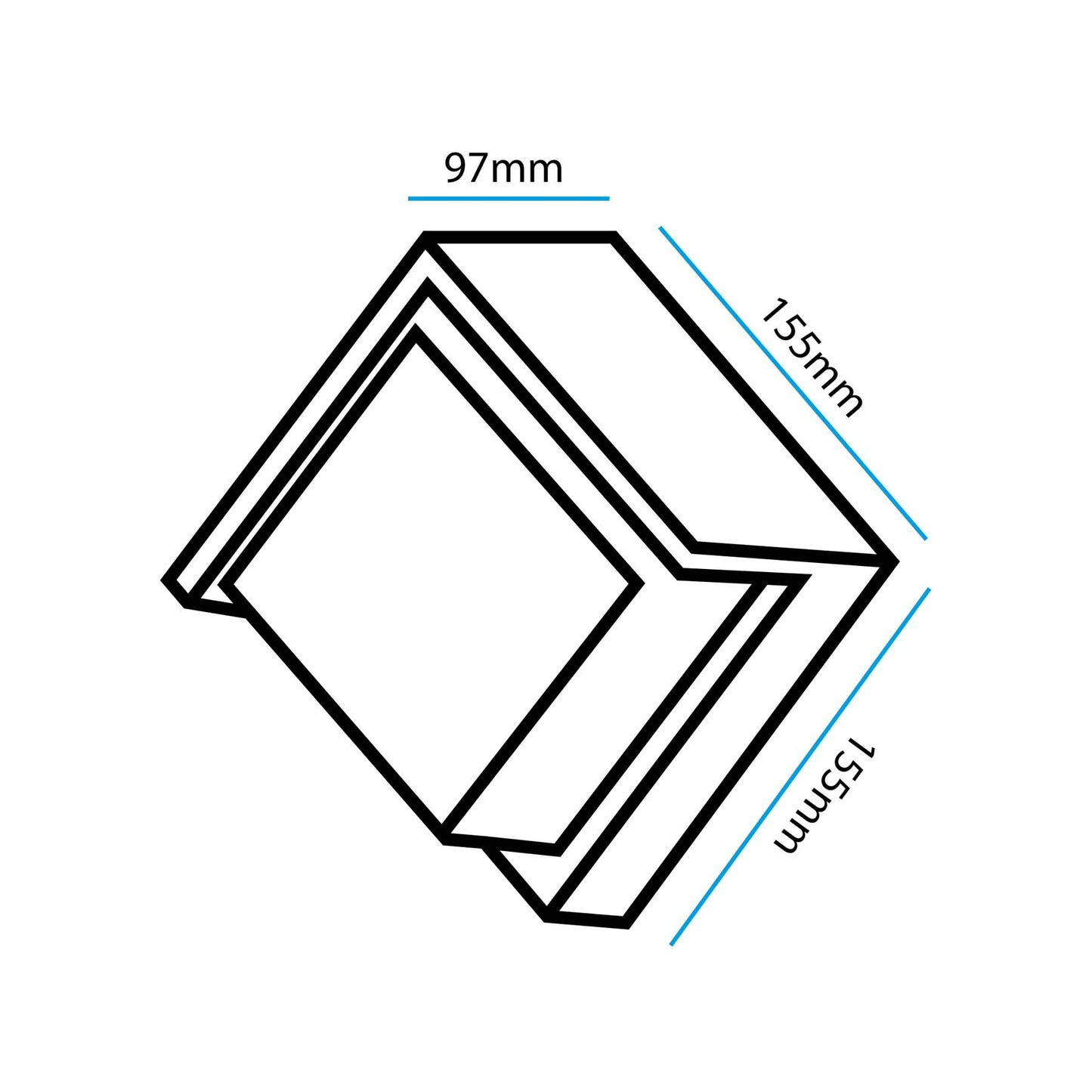  12W Black Square LED Wall Light (WL-C-SQ)