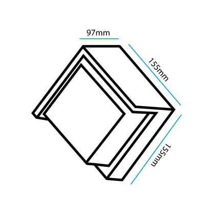  12W Black Square LED Wall Light (WL-C-SQ)