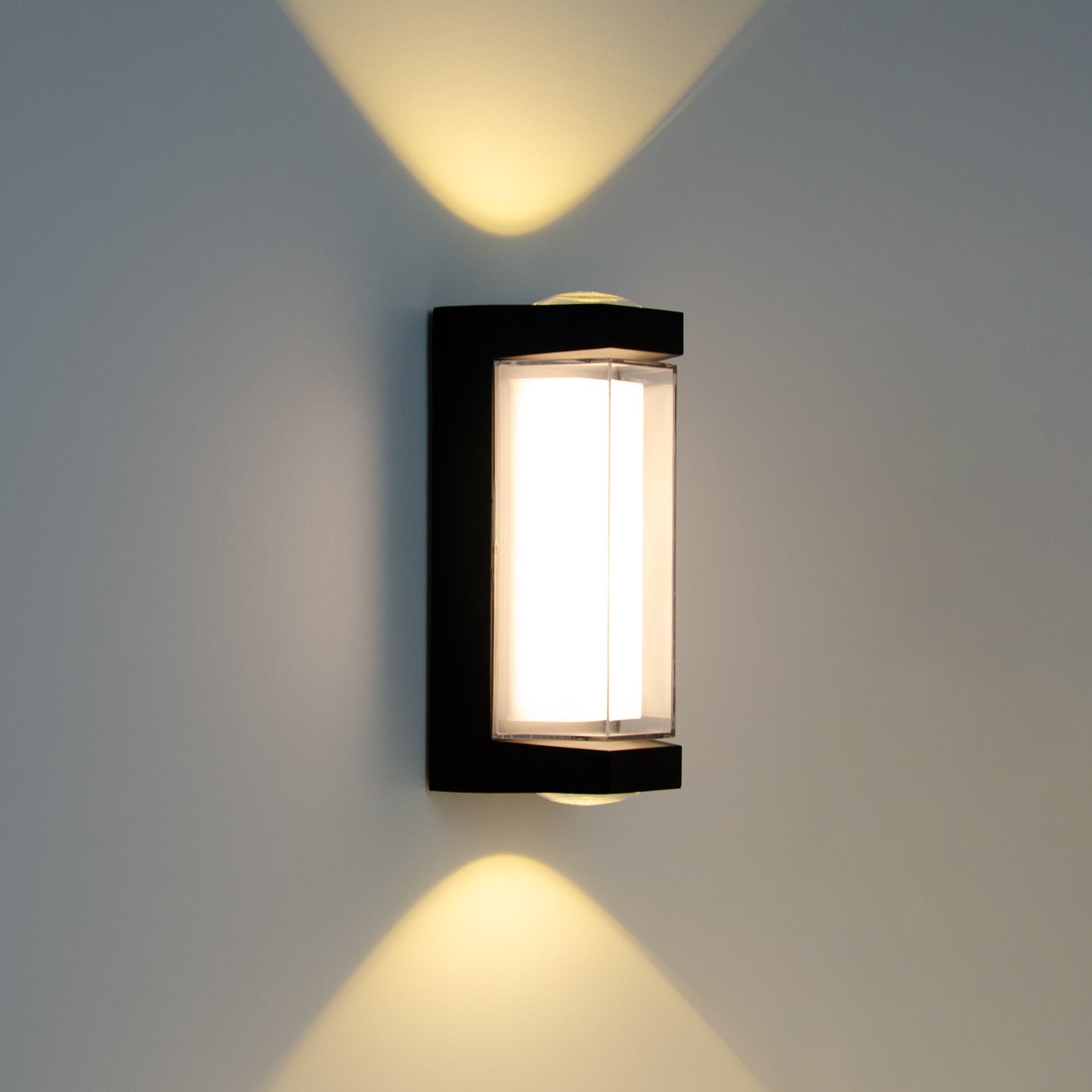  16W Black LED Up And Down Wall Light (WL-A-SQ)