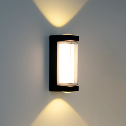  16W Black LED Up And Down Wall Light (WL-A-SQ)