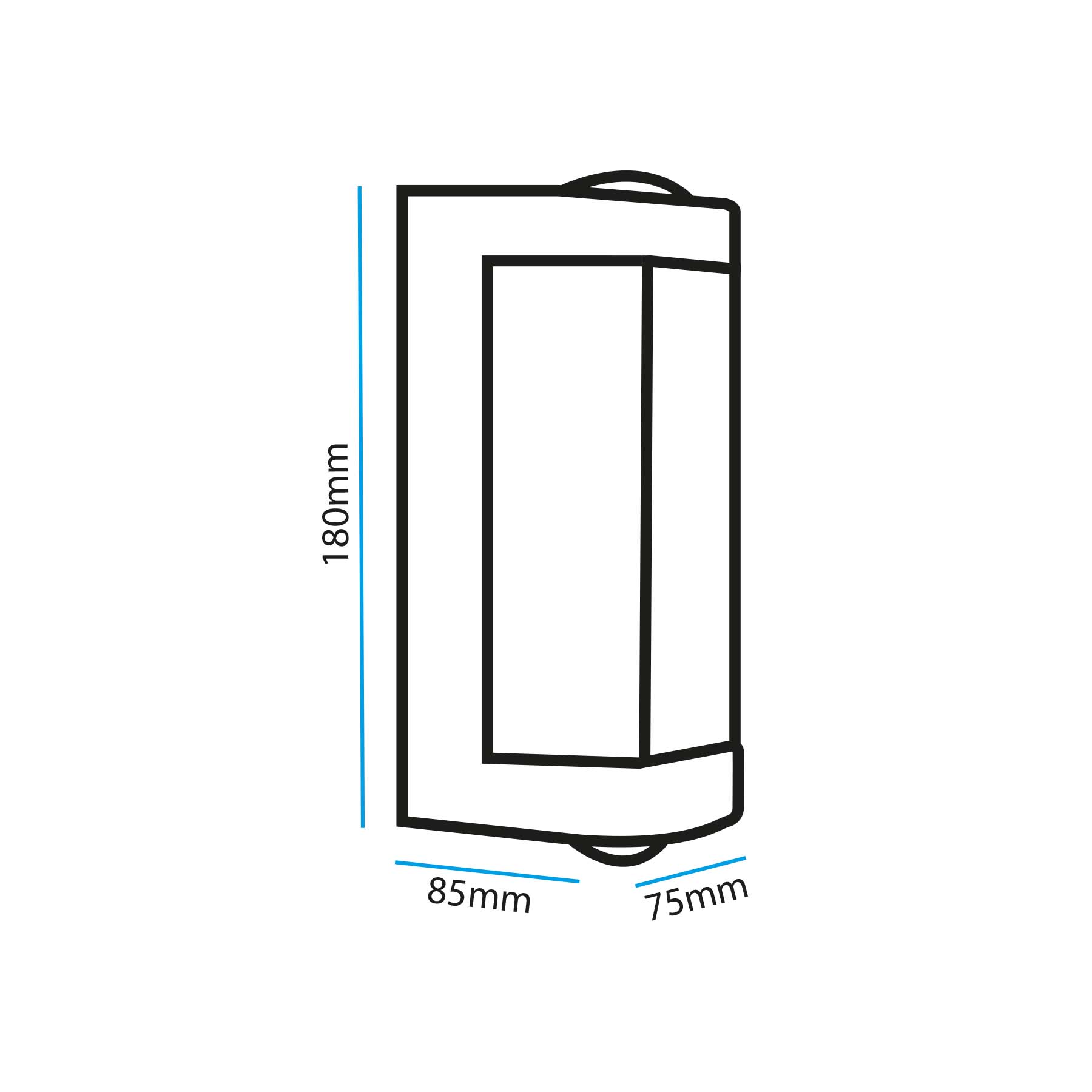  16W Black LED Up And Down Wall Light (WL-A-SQ)