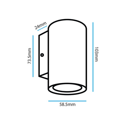  5W Black LED Wall Down Light (WL-B1-D)