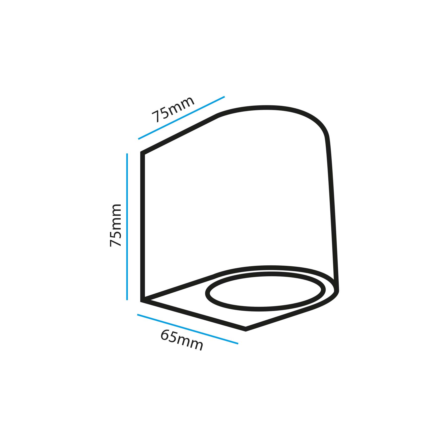  5W Black LED Wall Down Light (WL-B2-D)