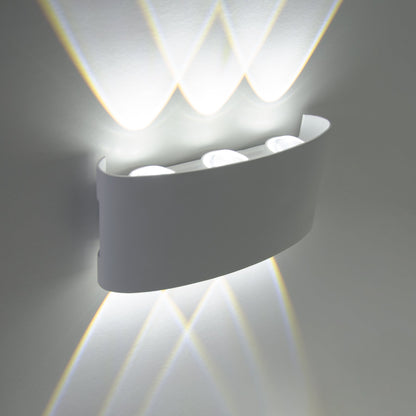  White 6W LED Up And Down Wall Light (WL-T6)