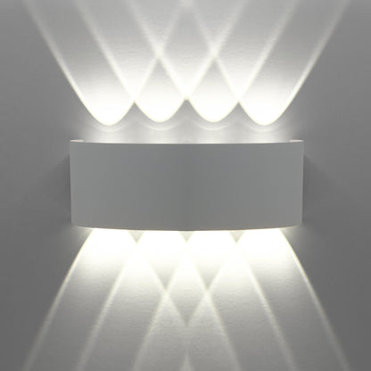  White 8W LED Up And Down Wall Light (WL-T8)