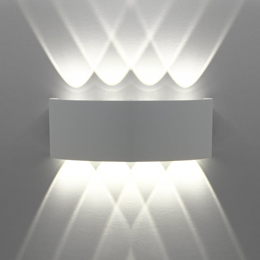  White 8W LED Up And Down Wall Light (WL-T8)