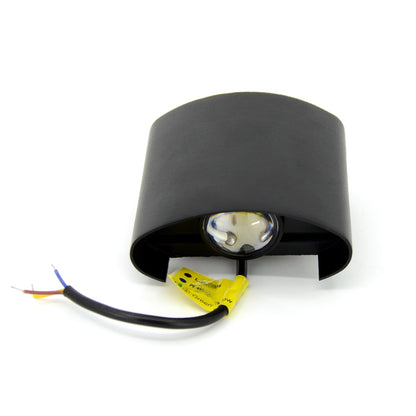  Black 2W LED Up And Down Wall Light (WL-T2-B)