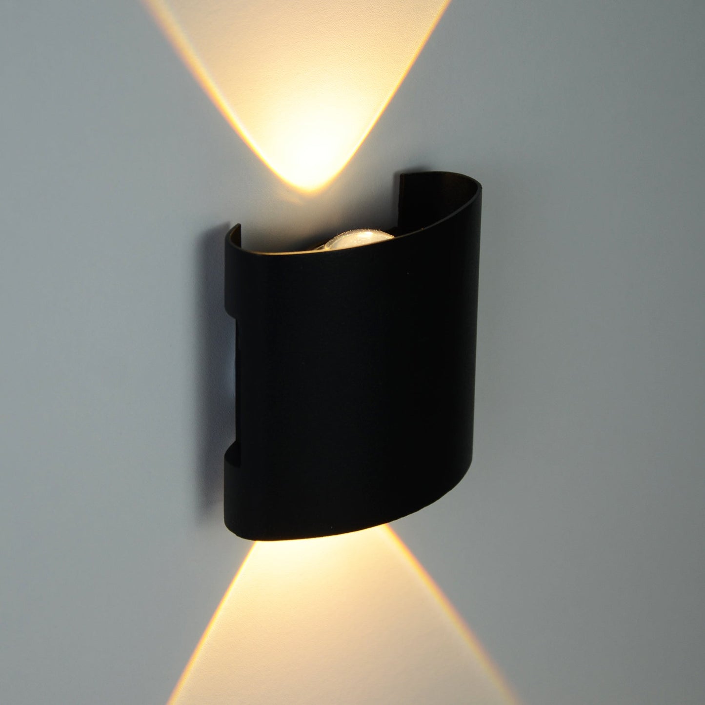  Black 2W LED Up And Down Wall Light (WL-T2-B)
