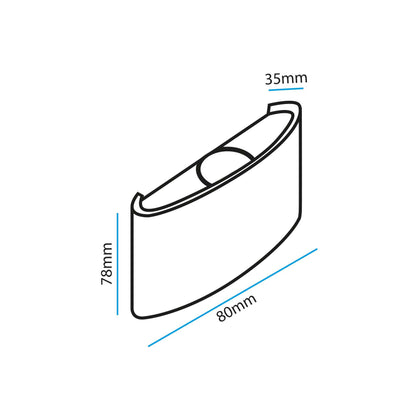  Black 2W LED Up And Down Wall Light (WL-T2-B)