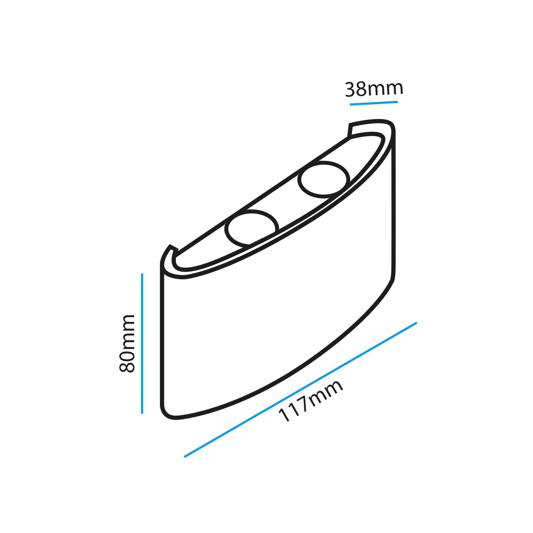  Black 4W LED Up And Down Wall Light (WL-T4-B)