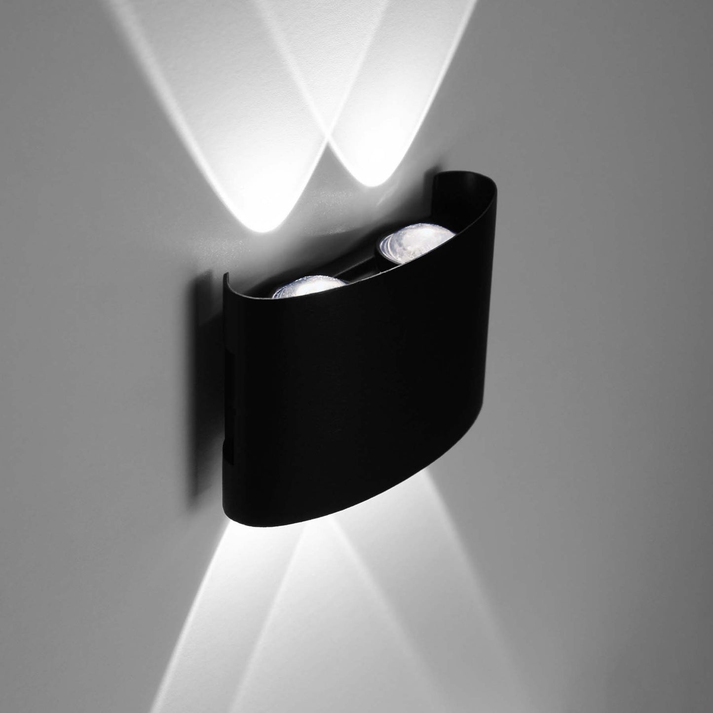  Black 4W LED Up And Down Wall Light (WL-T4-B)