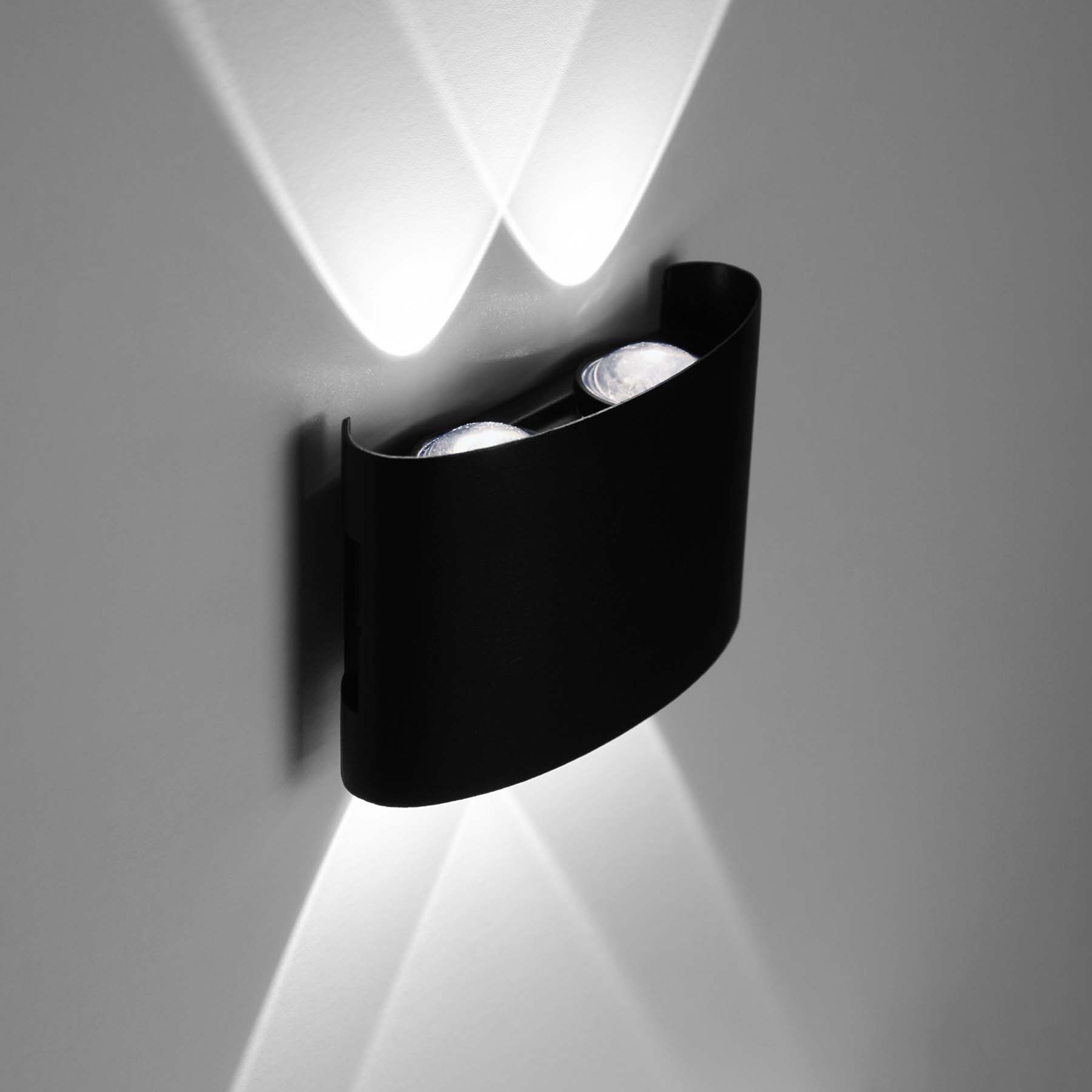  Black 4W LED Up And Down Wall Light (WL-T4-B)