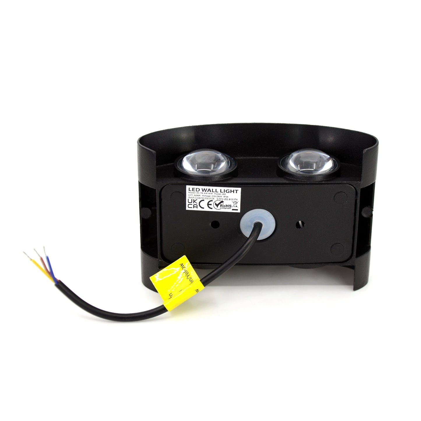  Black 4W LED Up And Down Wall Light (WL-T4-B)