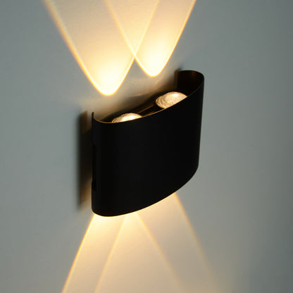  Black 4W LED Up And Down Wall Light (WL-T4-B)