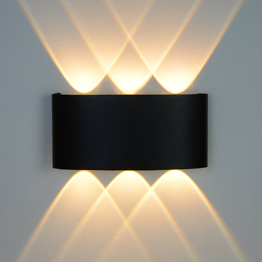  Black 6W LED Up And Down Wall Light (WL-T6-B)
