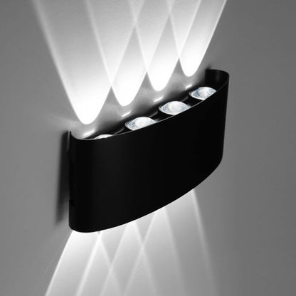  Black 8W LED Up And Down Wall Light (WL-T8-B)