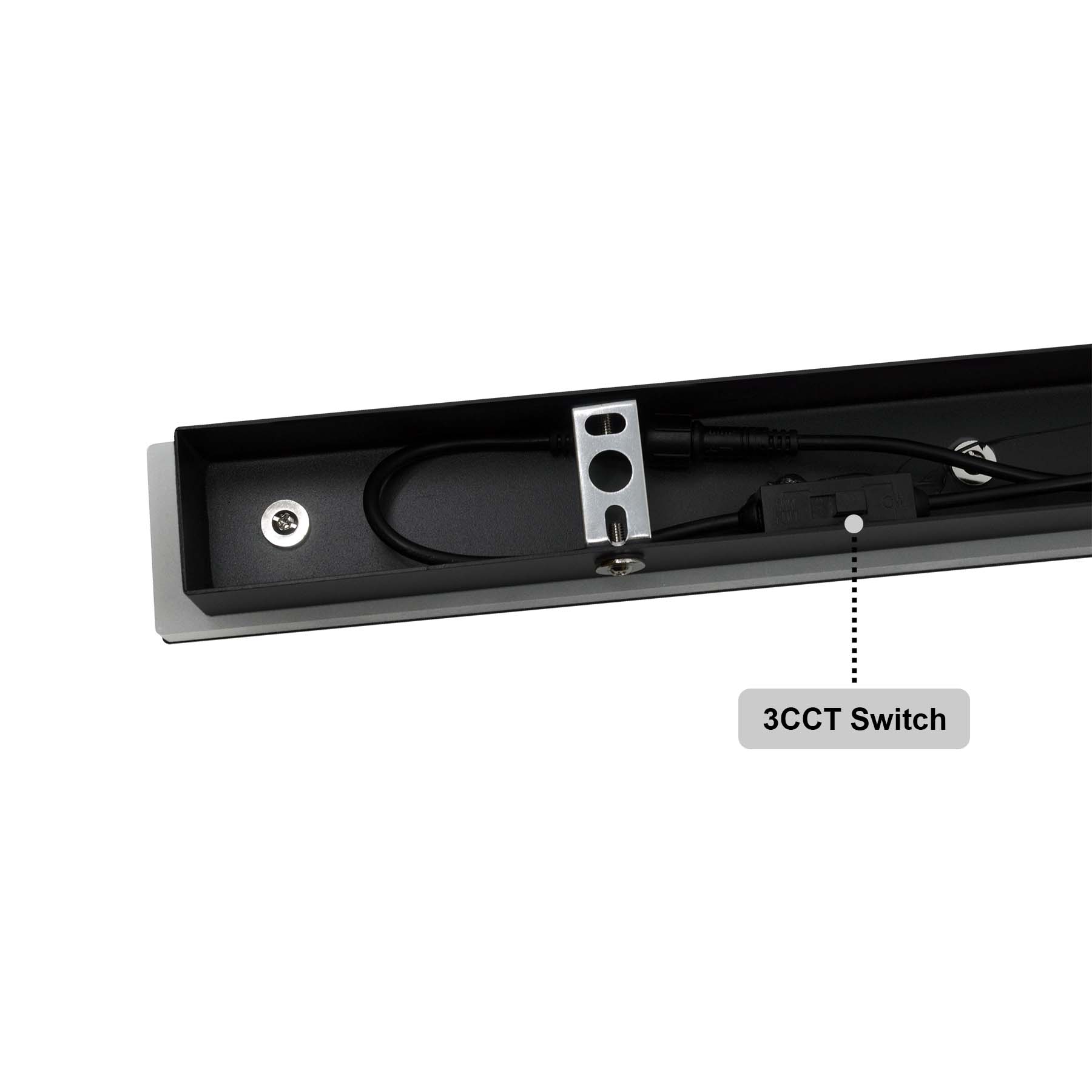  Black LED Edge Linear Wall Light