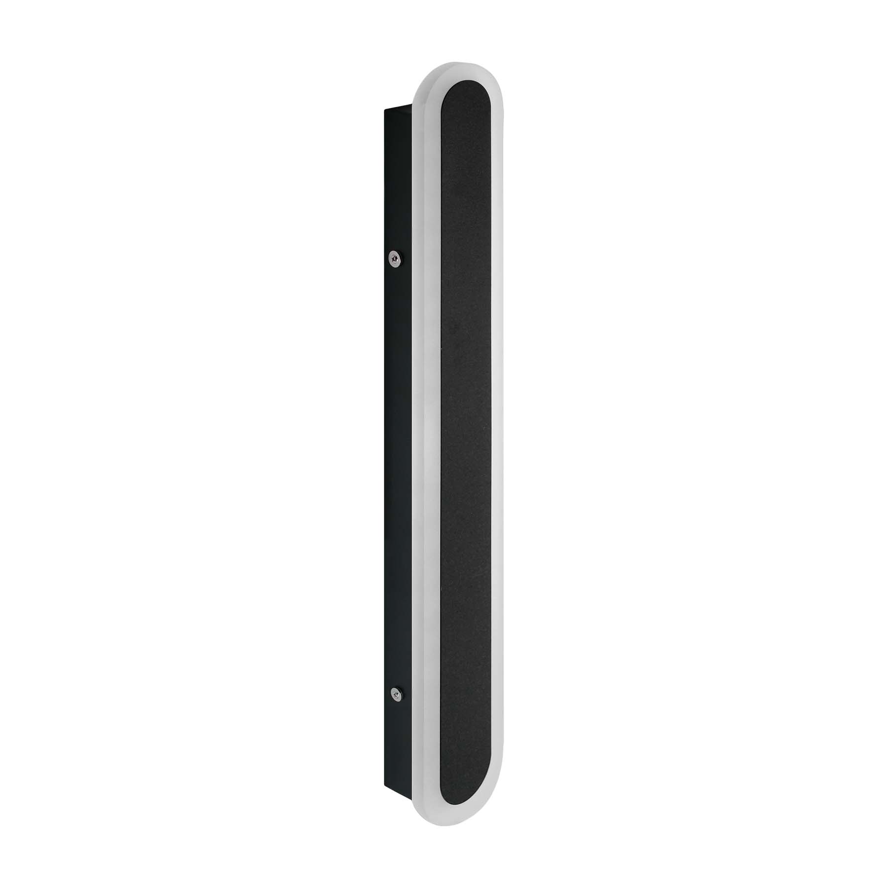 Black LED Oval Linear Wall Light