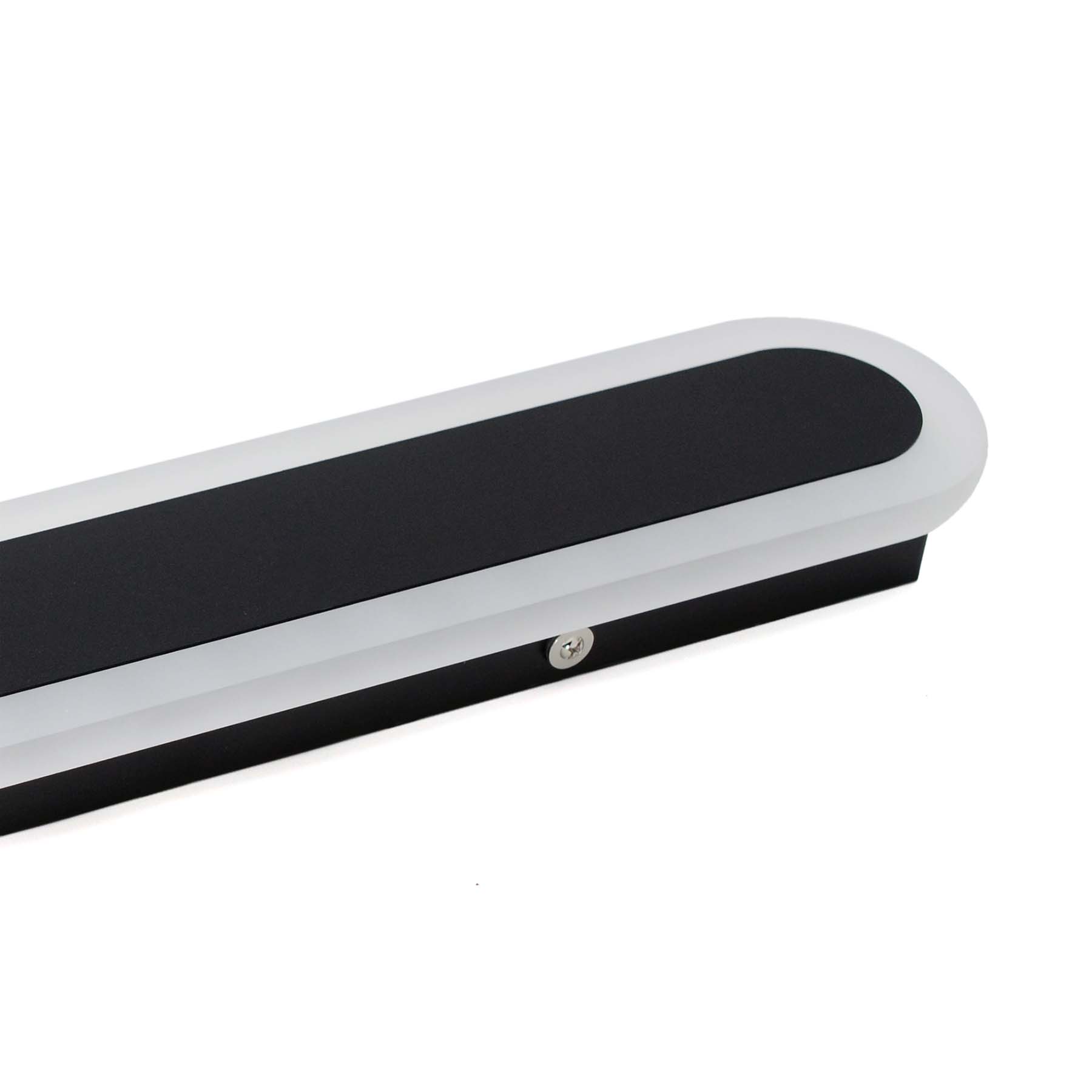  Black LED Oval Linear Wall Light