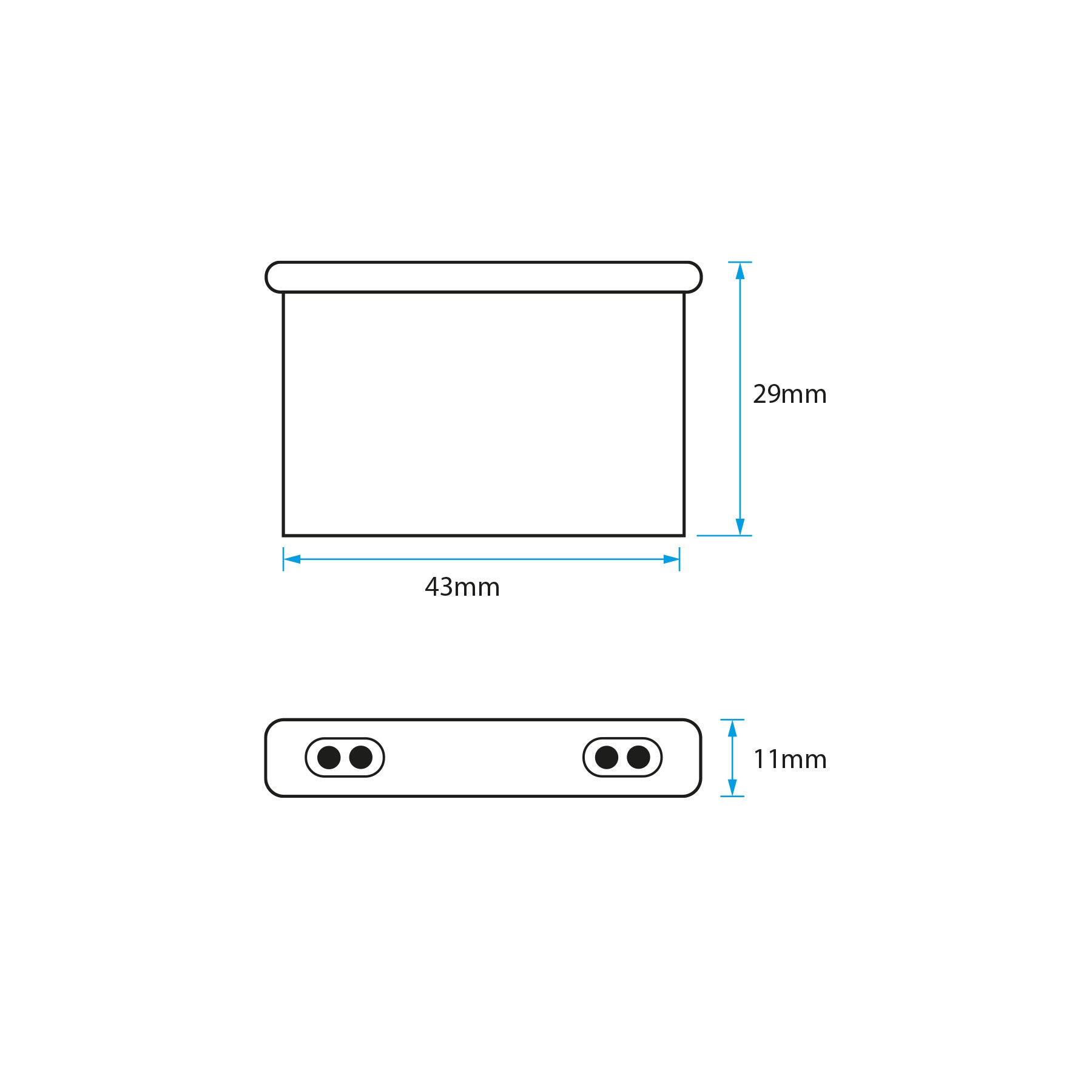  LED 12/24V Cabinet Double Door Integrated Twin Sensor Switch