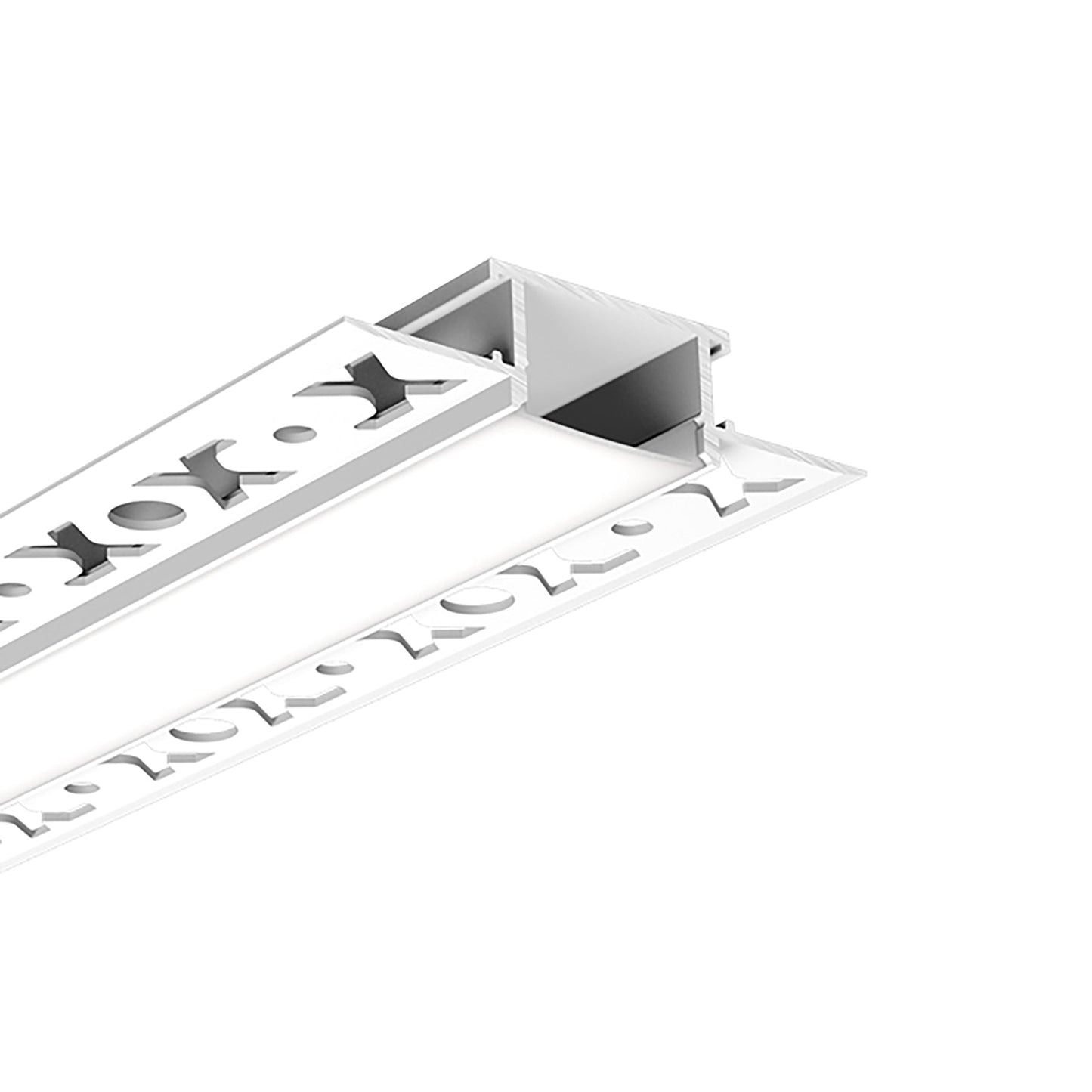  Plaster-In Trimless Recessed LED Aluminium Profile 61.45x14mm (122-C6214)