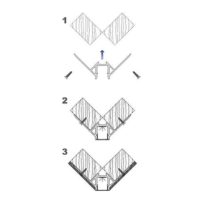  Plaster-In Trimless Recessed LED Aluminium Profile 50x22.34mm (126-C5022)