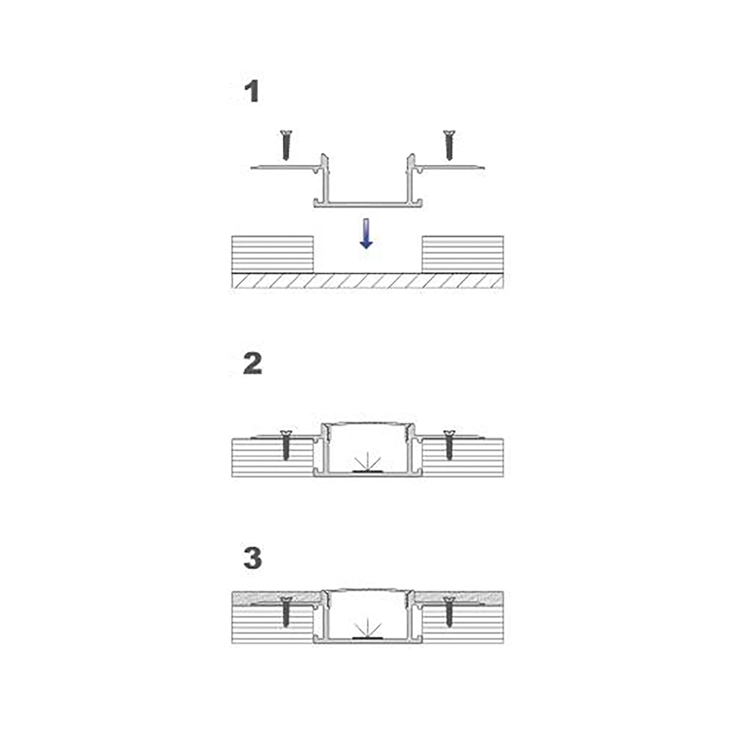  Plaster-In Trimless Recessed LED Aluminium Profile 97.2x18.2mm (186-C9718)
