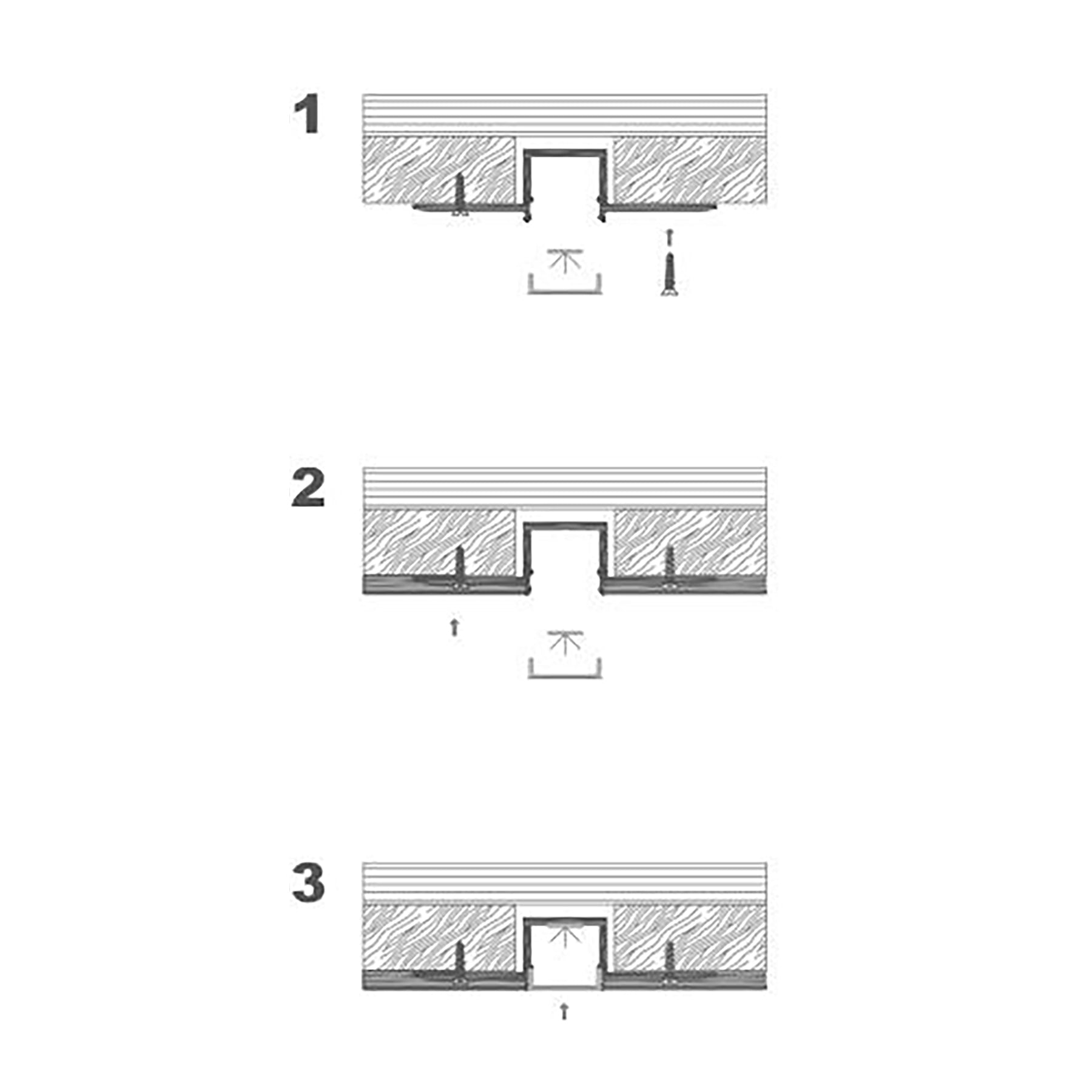  Plaster-In Trimless Recessed LED Aluminium Profile 57x14.4mm (201-C5715)