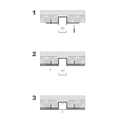  Plaster-In Trimless Recessed LED Aluminium Profile 57x14.4mm (201-C5715)