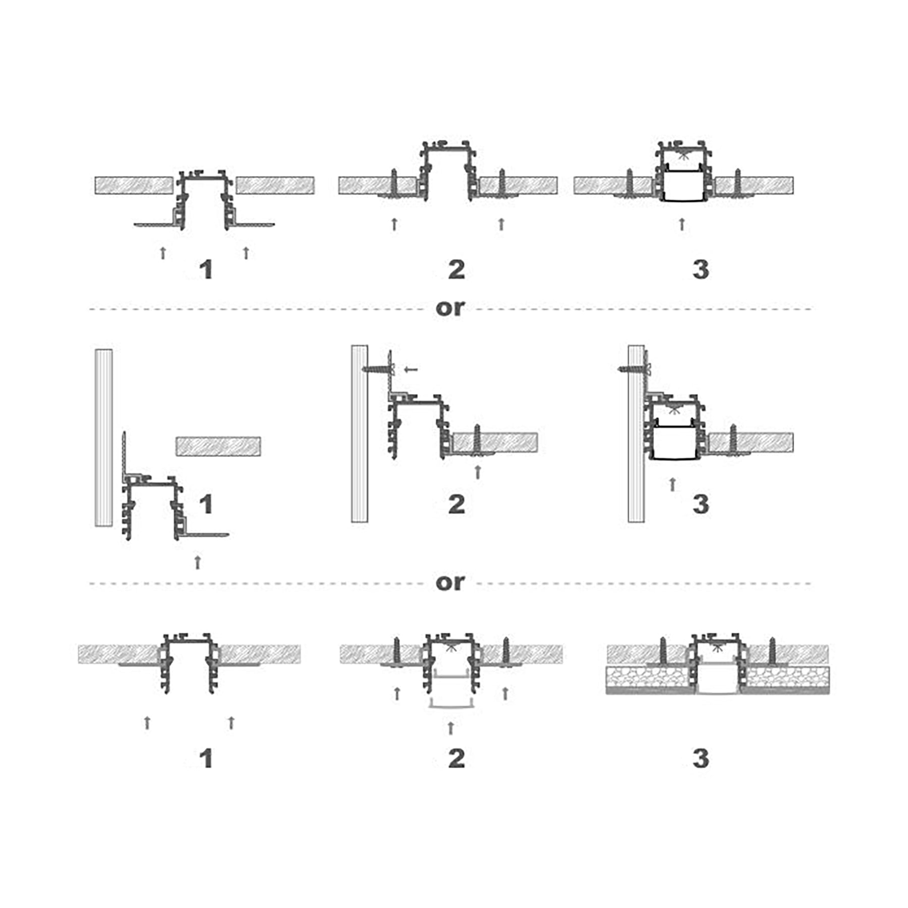  Plaster-In Trimless Recessed LED Aluminium Profile 72x29.8mm (348-C7230)