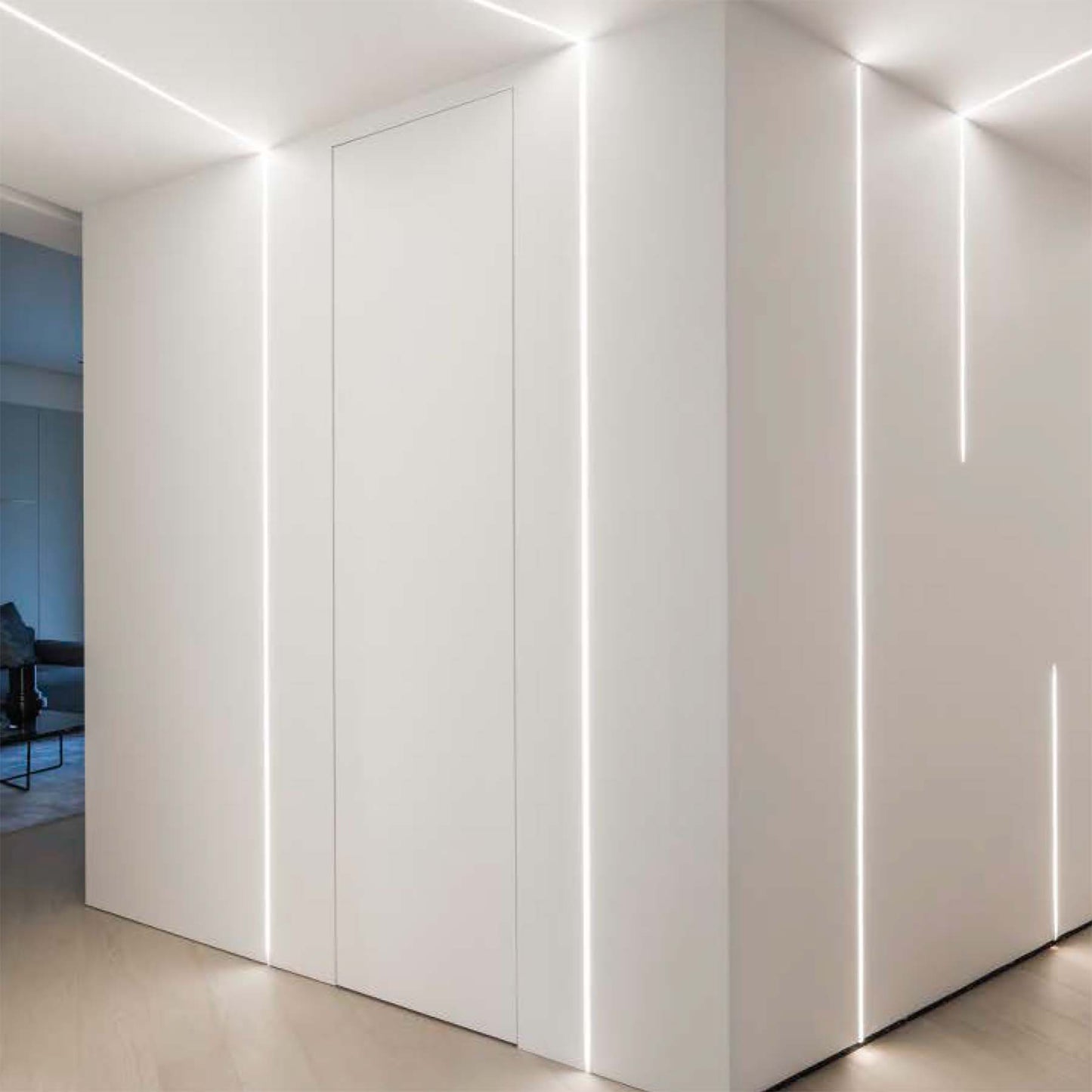  Plaster-In Trimless Recessed LED Aluminium Profile 57x14.4mm (201-C5715)