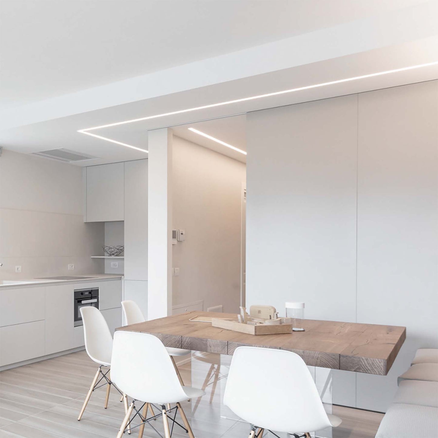  Plaster-In Trimless Recessed LED Aluminium Profile 97.2x18.2mm (186-C9718)