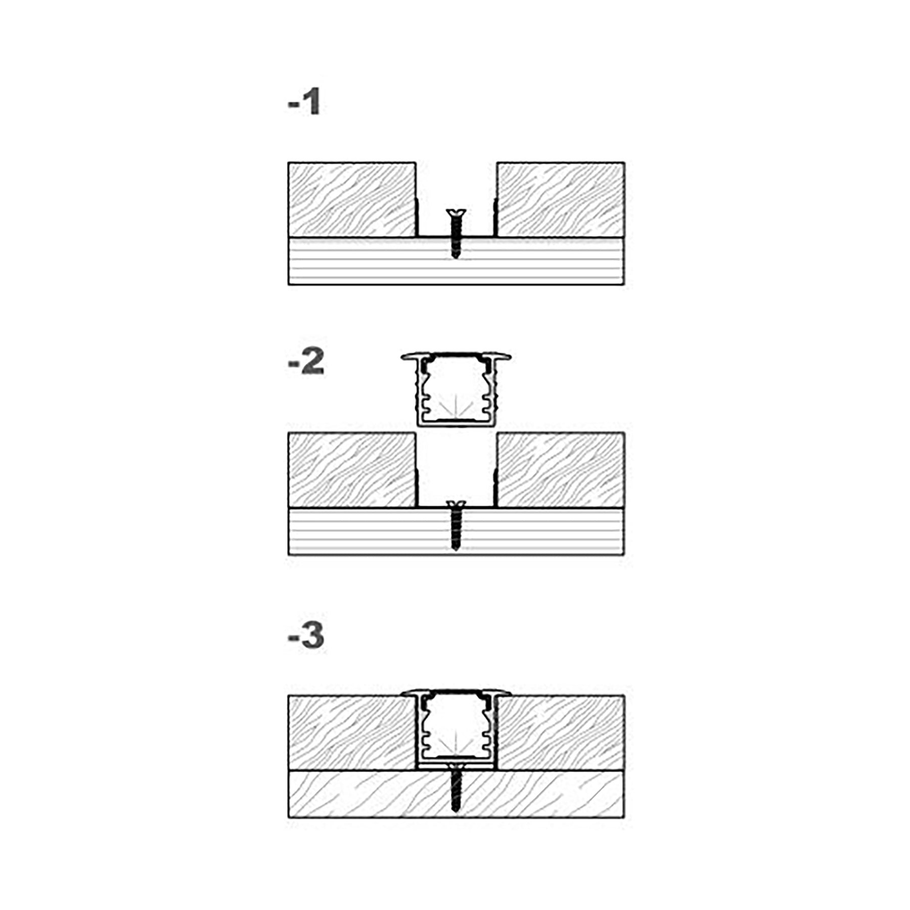  Recessed LED Aluminium Profile 20.7x10mm (337-Y2110)