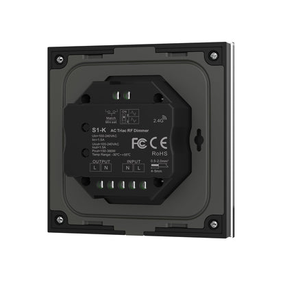  LED Triac Dimmer Switch Wall Rotary Panel 2.4GHz RF AC100-240V S1-K