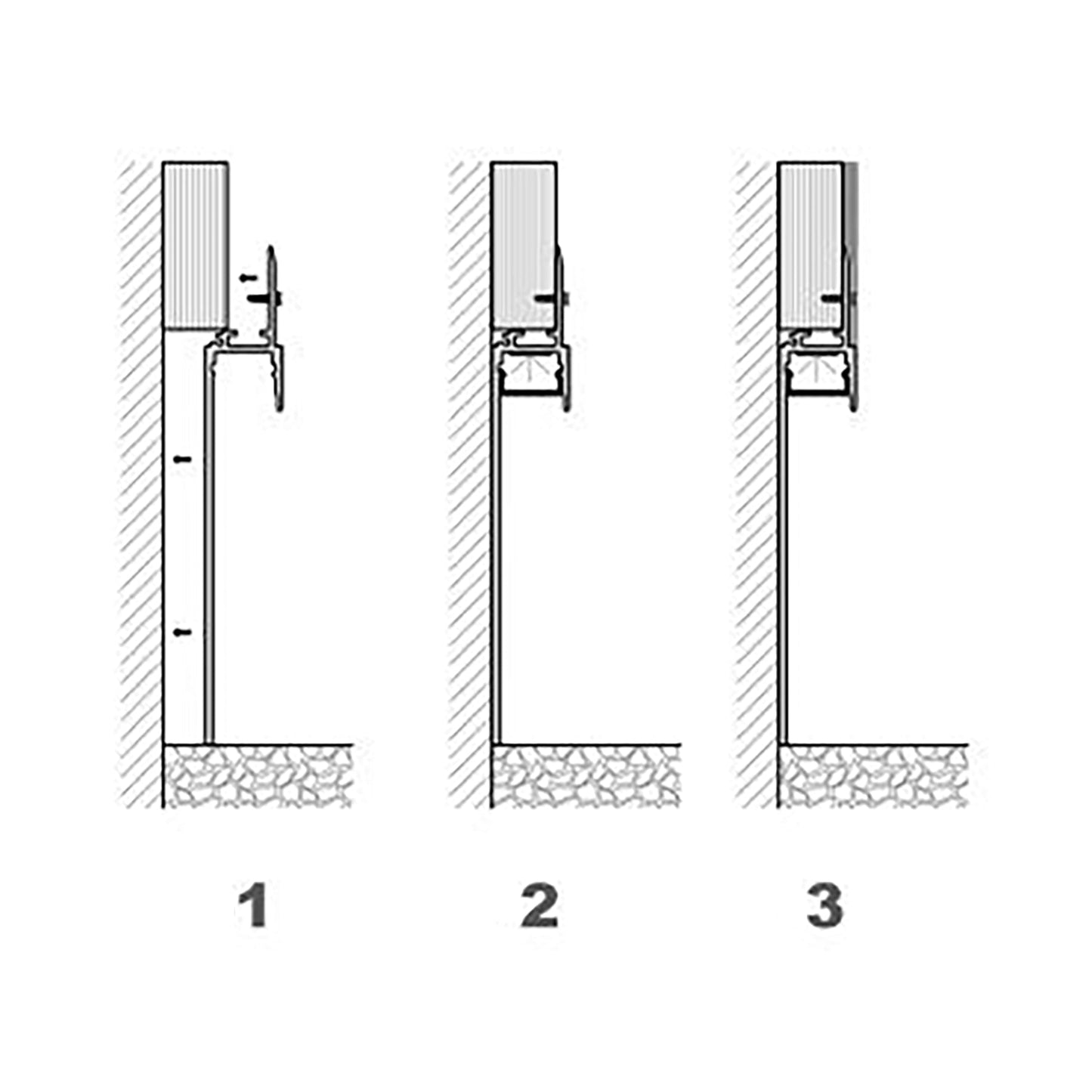 Skirting LED Aluminium Profile 119.5x19mm (830)
