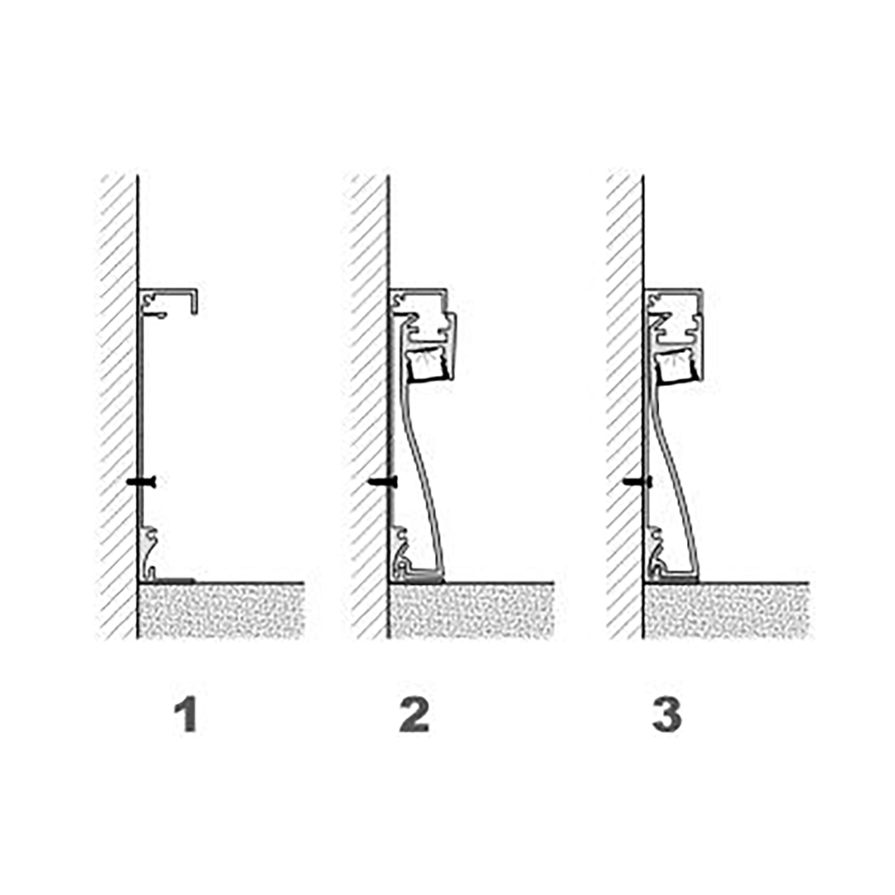  Skirting LED Aluminium Profile 80x16mm (188)