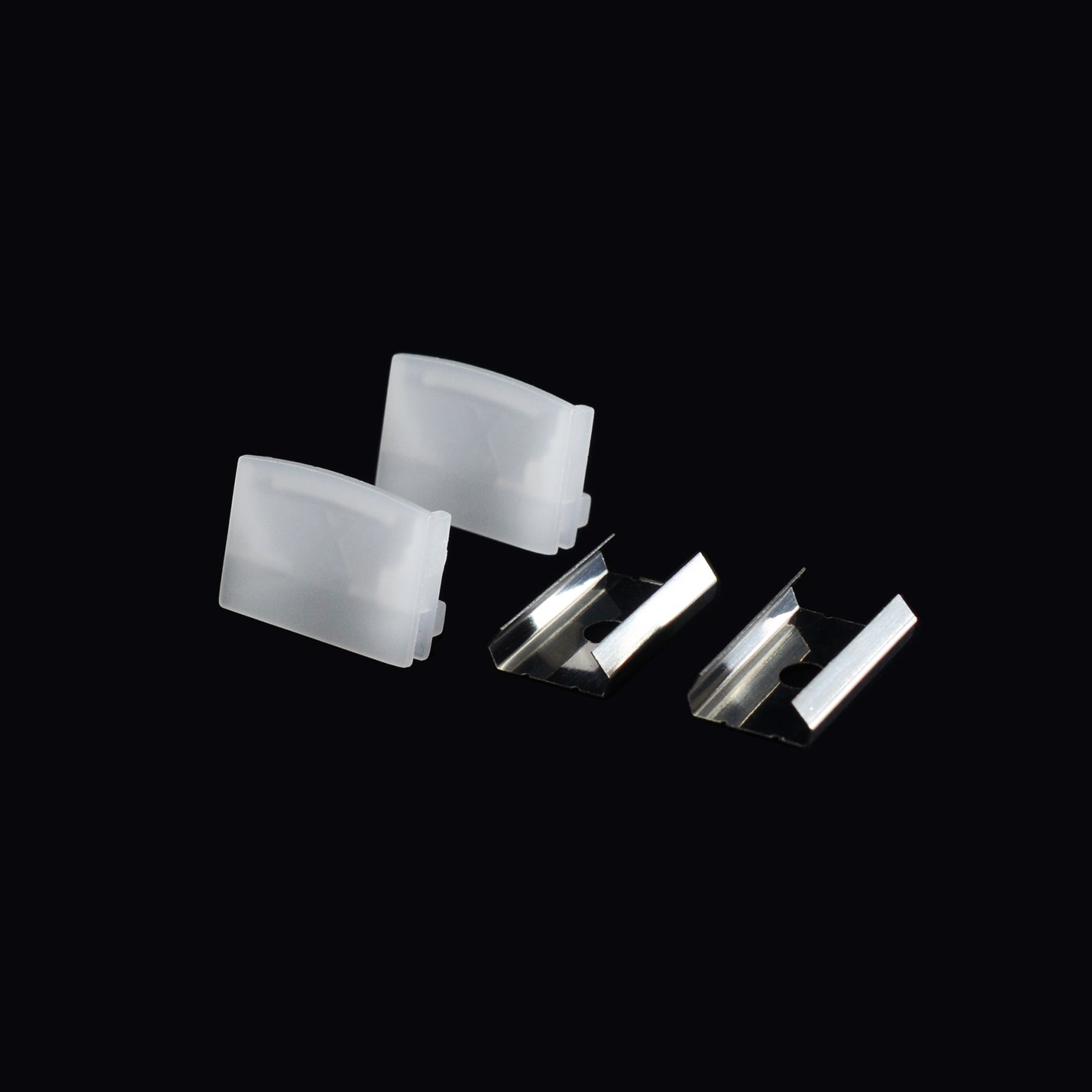  Slim Surface Mounted Invisible Brackets LED Aluminium Profile 16.2x11mm (570)
