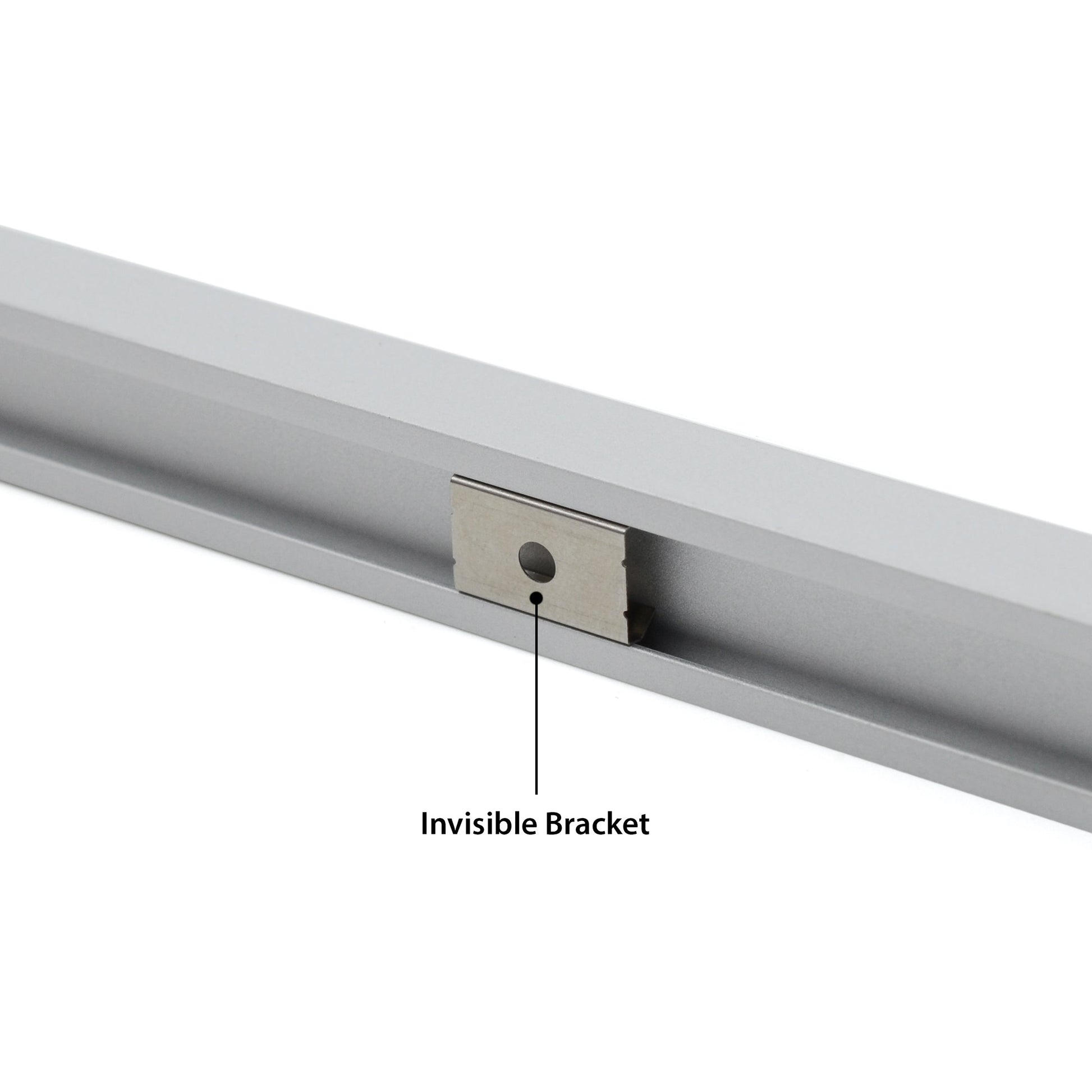 Slim Surface Mounted Invisible Brackets LED Aluminium Profile 16.2x11mm (570)
