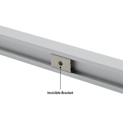  Slim Surface Mounted Invisible Brackets LED Aluminium Profile 16.2x11mm (570)