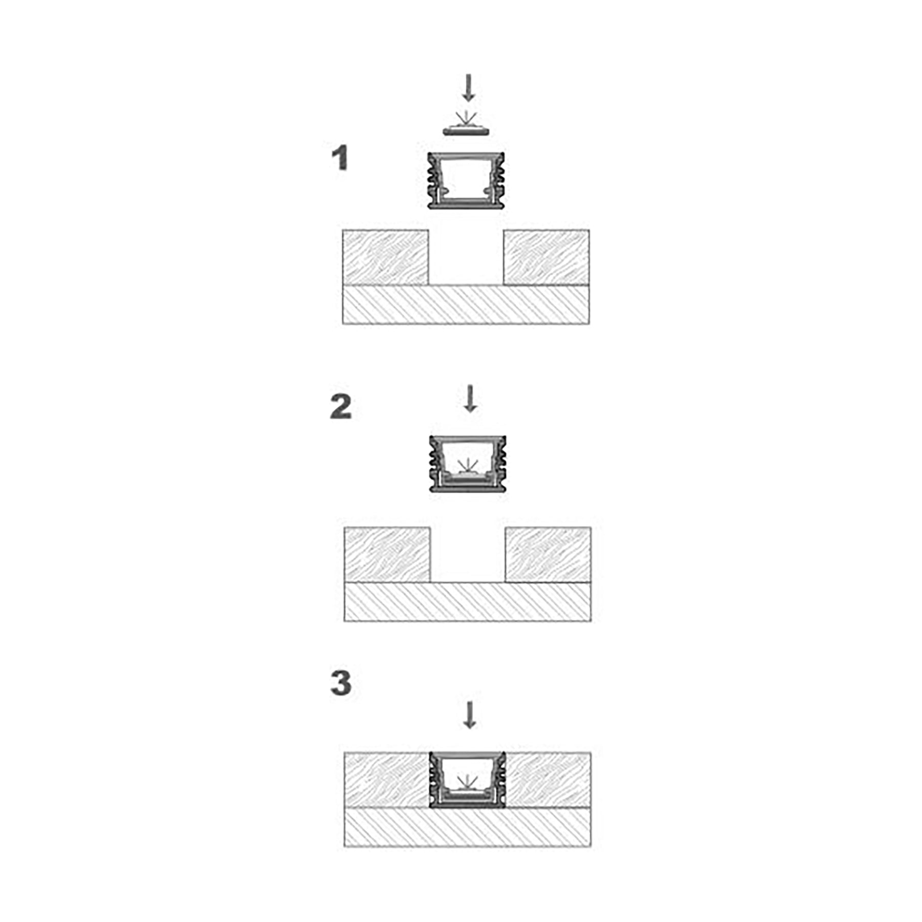  Waterproof Surface Mounted LED Aluminium Profile 17.5x12.9mm (296-D1713)