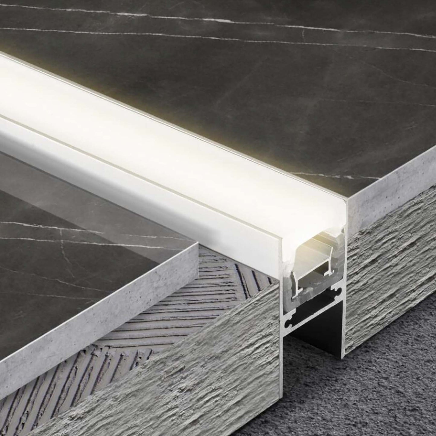  Waterproof Inground LED Aluminium Profile 25.2x43.6mm (246-D2544)